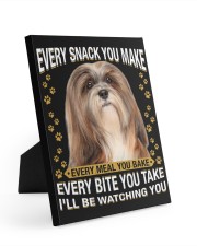 Lhasa Apso Watching Easel-Back Gallery Wrapped Canvas tile
