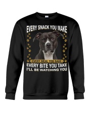 Pitbull Watching Crewneck Sweatshirt tile
