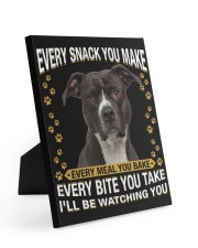 Pitbull Watching Easel-Back Gallery Wrapped Canvas tile