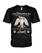 Chihuahua Paw Prints V-Neck T-Shirt tile
