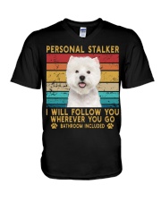 West Highland White Terrier Personal Stalker V-Neck T-Shirt tile