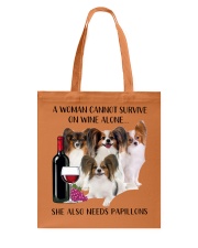 She Also Needs Papillon Tote Bag tile