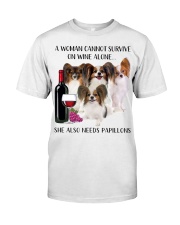 She Also Needs Papillon Classic T-Shirt front