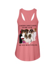 She Also Needs Papillon Ladies Flowy Tank tile