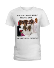 She Also Needs Papillon Ladies T-Shirt tile