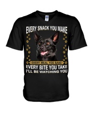 Australian Kelpie 1 Watching V-Neck T-Shirt tile