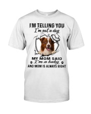 Border Collie A Baby Premium Fit Mens Tee tile