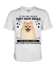 Pomeranian Have Souls V-Neck T-Shirt tile
