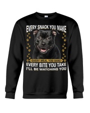 Staffordshire Bull Terrier 1 Watching Crewneck Sweatshirt tile