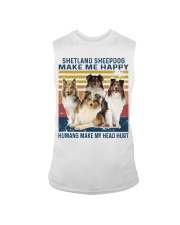 Shetland Sheepdog Make Me Happy Sleeveless Tee tile