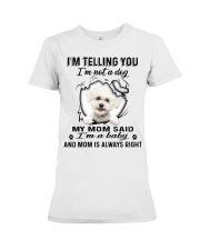 Bichon Frise A Baby Premium Fit Ladies Tee tile