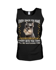 Miniature Schnauzer Watching Unisex Tank tile