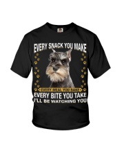 Miniature Schnauzer Watching Youth T-Shirt tile