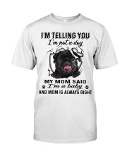 Black Pug A Baby Premium Fit Mens Tee tile