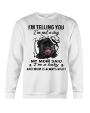 Black Pug A Baby Crewneck Sweatshirt tile