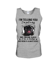 Black Pug A Baby Unisex Tank tile