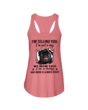 Black Pug A Baby Ladies Flowy Tank tile