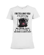 Black Pug A Baby Premium Fit Ladies Tee tile