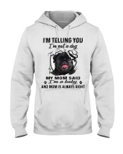 Black Pug A Baby Hooded Sweatshirt tile