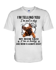 French Bulldog A Baby V-Neck T-Shirt tile