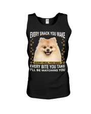 Pomeranian Watching Unisex Tank tile