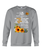 À Ma Fille Perfect gift Sunflower Crewneck Sweatshirt thumbnail
