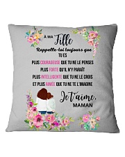 À Ma Fille Perfect Gift - Cadeau Parfait Square Pillowcase thumbnail