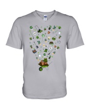 GARDEN PAPA PAPI - PRINT TWO SIDED - PERFECT GIFT V-Neck T-Shirt tile