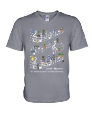 JARDIN et MUSIQUE V-Neck T-Shirt tile