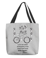 La Vie Comme Une Bicyclette All-Over Tote tile