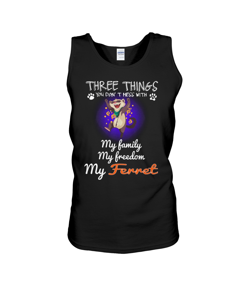 Three Things Ferret Freedom Family Unisex Tank