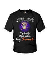 Three Things Ferret Freedom Family Youth T-Shirt thumbnail