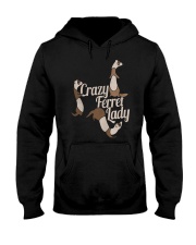 CRAZY FERRET LADY Hooded Sweatshirt thumbnail