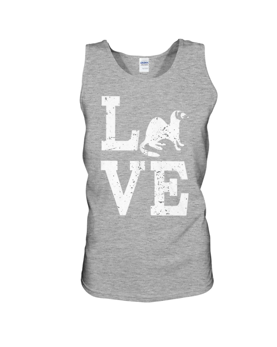 I Love Ferrets Unisex Tank