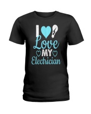 I Love My Electrician Ladies T-Shirt thumbnail