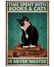 Time spent with books and cats never wasted poster 11x17 Poster front