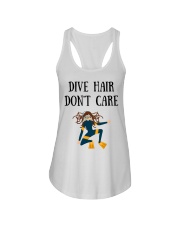 Dive hair don't care Ladies Flowy Tank thumbnail