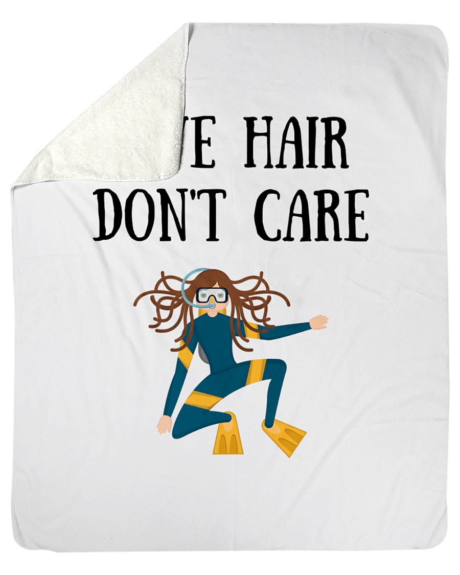 Dive hair don't care Sherpa Fleece Blanket - 50" x 60"