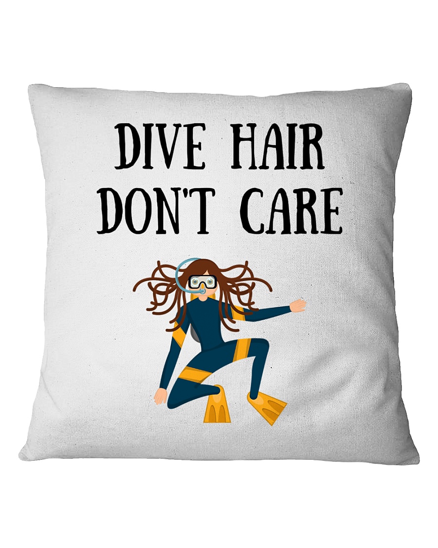 Dive hair don't care Square Pillowcase