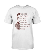 WOMEN BELONG IN PLACE Classic T-Shirt front