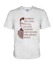 WOMEN BELONG IN PLACE V-Neck T-Shirt thumbnail