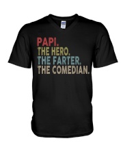 Papi the hero V-Neck T-Shirt tile