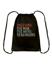 Uncle Chris The man The Myth The Bad Influence Drawstring Bag tile
