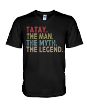 TATAY - the man the myth the Legend V-Neck T-Shirt tile