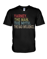 Yarney the-man-the-myth-the-bad-influence-ds V-Neck T-Shirt tile