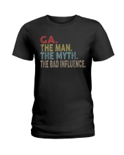 Ga the-man-the-myth-the-bad-influence-ds Ladies T-Shirt tile