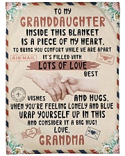 To My Granddaughter Large Fleece Blanket - 60" x 80" front