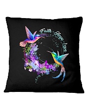 Faith Hope Love Bird Flower T-Shirt Hoodie Square Pillowcase tile