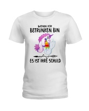 Wenn ich betrunken bin Ladies T-Shirt thumbnail