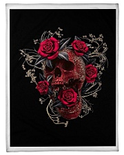 BLOOD ROSE AND SKULL BLANKET Small Fleece Blanket - 30" x 40" thumbnail